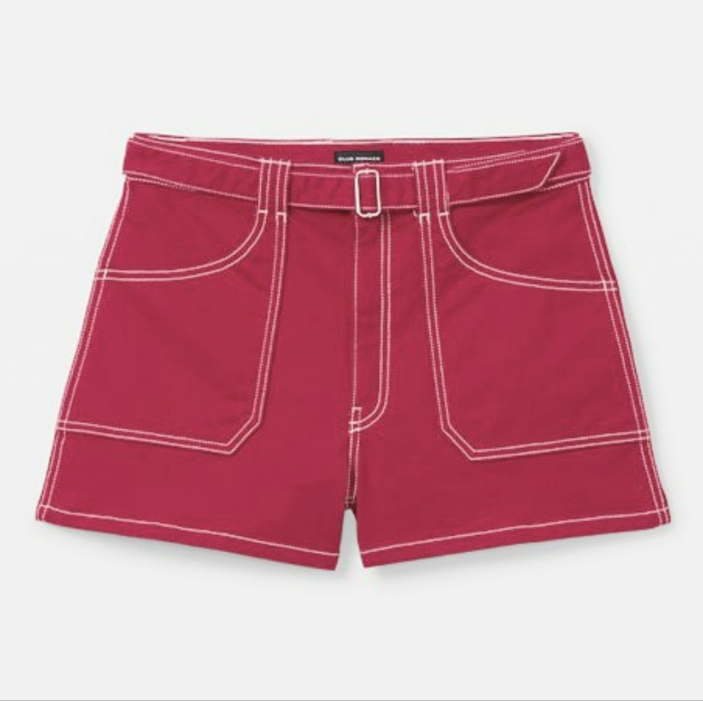 Club Monaco Red Denim Contrast Stitch